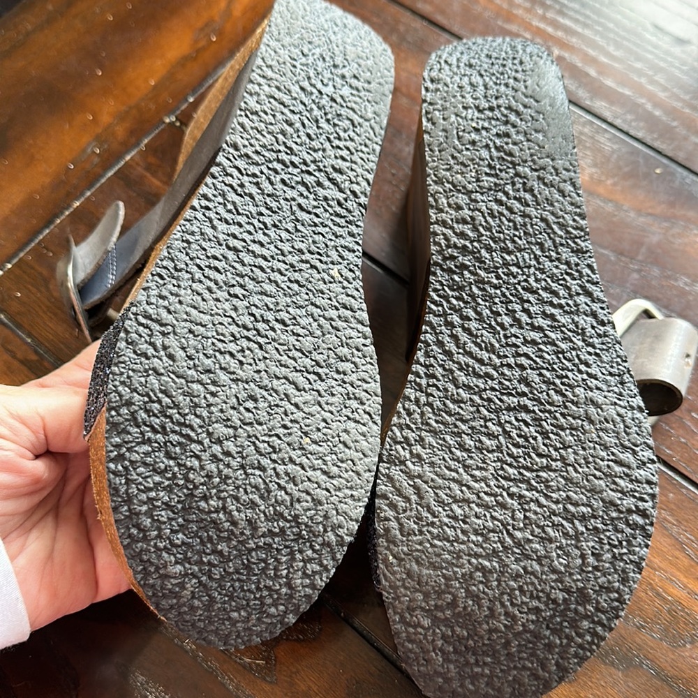 Women's Sandals with Glitter Strap - Black - Picture 4 of 6